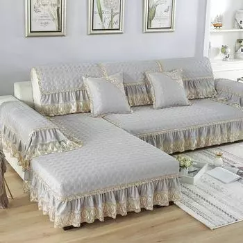 Four Seasons Universal European Style Юбка Диванная Подушка Ткань Нескользящая Диванная Подушка Полотенце Спинка Классический Полный Чехол 70x70