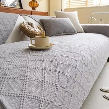 Four Seasons Universal Fabric Linen Non-Slip Cushion Modern Simple Advanced Sofa Cover Cover Towel Cotton Linen Sofa Cushion 70x70