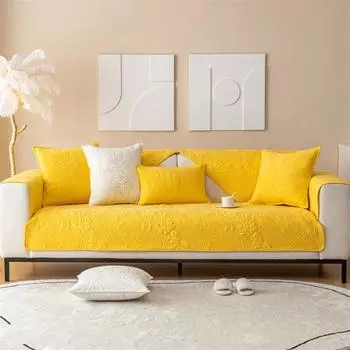 Four Seasons Universal Fabric Sofa Cushion Exquisite Embroidered Sofa Cushion Non-Slip Full Set Cushion Cover New Sofa Cushion 70x70cm