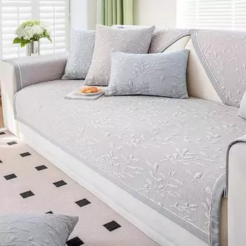 Four Seasons Universal Ice Silk Jacquard Sofa Cover Non-slip Couch Slipcover Protector Cover Sofa Cushion for Living Room Decor 70x70