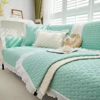 Four Seasons Universal Sofa Cushion Fabric Solid Color Fresh Cushion Cover Soft Scrub Cloth Cushion Modern Simple Sofa Cushion W70xL70