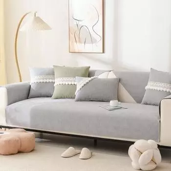 Чехол для сиденья дивана Four Seasons Universal, подушка для дивана из шенилла, современный простой нескользящий чехол для дивана, наволочка для полотенца 70*70cm
