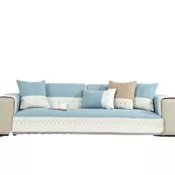 Four Seasons Universal Washed Cotton Edge Sofa Cushion Simple Non-slip Cushion Nordic Style Thickened Sofa Towel Outer 70*70cm