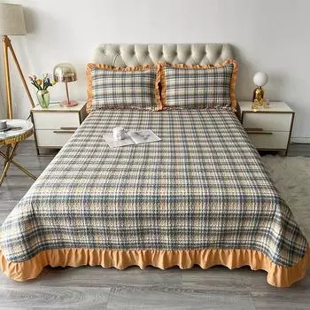 Four Seasons Universal Washed Cotton Three Piece Non-slip Thickened Bedspreads Покрывала Покрывала, которые можно стирать 220cmx240cm