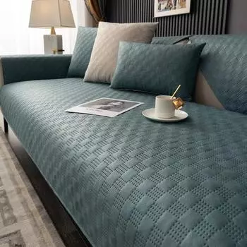 Универсальный водонепроницаемый чехол для дивана Four Seasons, однотонные нескользящие чехлы для дивана, тканевый клетчатый чехол для дивана Cortex 70x70cm 1pcs