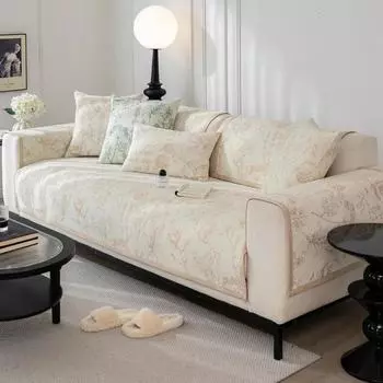 Four Seasons Универсальная нескользящая новая кожаная подушка для дивана Утолщенный чехол для дивана Ткань Полотенце Зимняя подушка для дивана из синели 70x70cm