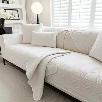 Four Seasons Универсальная нескользящая подушка для сиденья из хлопчатобумажной ткани Кожаный чехол для дивана Полотенце Новая хлопковая подушка для дивана 70x70cm 1pc