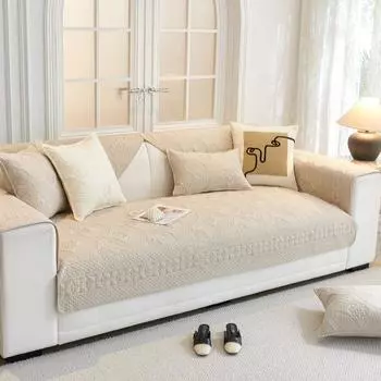 Four Seasons Универсальная подушка для дивана из чистого хлопка Современный минималистский скандинавский нескользящий кожаный чехол для дивана Чехол для подушки из ткани 70*70cm