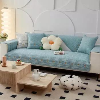 Four Seasons Универсальная подушка для дивана из чистого хлопка с рисунком, нескользящая, простая, современная, с вышивкой, чехол для дивана, чехол для спинки, полотенце 70*70cm