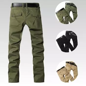 Four Seasons Wear Новые мужские повседневные брюки Свободные прямые рабочие брюки Военные зеленые рабочие брюки мужские износостойкие 28