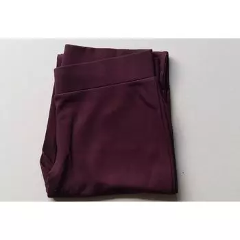 Four-Sided Elastic Spring and Summer Leisure Chubby Girl Fashion Cropped Pants Burgundy XL
