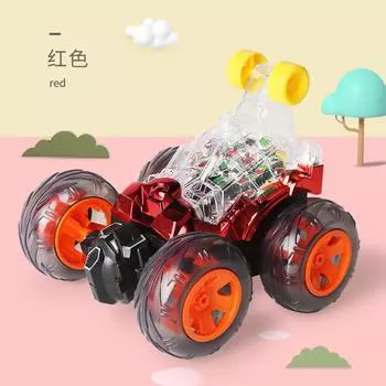 Four-Way Charging Remote Control Stunt Dump Car, Children S Electric 360-Degree Rotating Toy Car With Music Luminous
