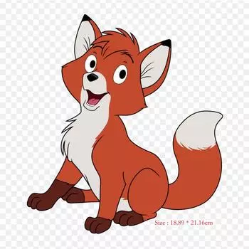 Fox Basset Widow твид Amos Slade Clip Art Утюг на теплопередаче Печать Виниловые нашивки Наклейка для одежды Аппликации «сделай сам» Моющиеся нашивки