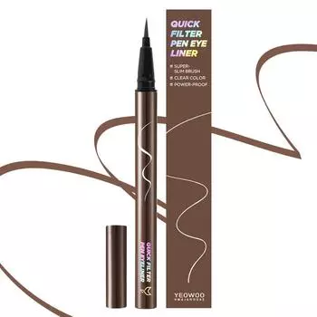 Fox Makeup Waterproof Quick Filter Pen Eyeliner 0.5g, P2 Deep Brown Mocha, 1 piece