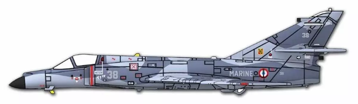 Fox One Design French Navy Dassault Breguet Super Etendard M 3D-принтерный комплект FXNA078 1/144