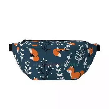 Fox Travel Waist Pack Персонализированная сумка-слинг унисекс через плечо с регулируемым ремнем