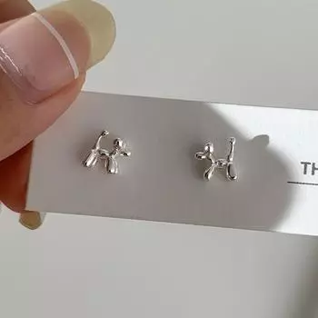 Foxanry корейские милые серьги-щенки, очаровательные женские модные простые геометрические вечерние ювелирные изделия для девочек, подарки золотой