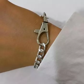 Foxanry креативный геометрический браслет для женщин, пары, индивидуальные минималистичные ювелирные изделия на юбилей, аксессуары, подарки 18cm серебряный