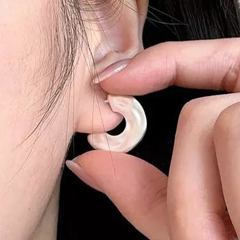 Foxanry предотвращают аллергию C-образные геометрические серьги для женщин и девочек, минималистичные индивидуальные модные ювелирные аксессуары для дня рождения, подарки 8mm серебряный