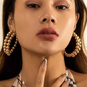 Foxanry предотвращают аллергию, круглые геометрические серьги для женщин, преувеличенные легкие, роскошные, минималистичные, модные вечерние ювелирные аксессуары, подарки 8mm золотой