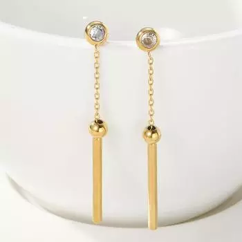 Foxanry серьги-подвески из нержавеющей стали 316L с геометрическим рисунком для женщин, простые модные ювелирные изделия на юбилей, подарки 8mm золотой