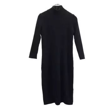 FOXEY Long sleeve knit one piece 40 Black series Back zip Women Used