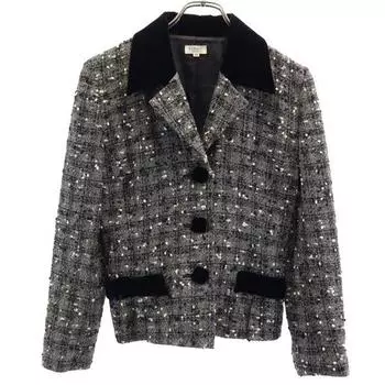 FOXEY Made in Japan 100% wool Overall handle Long sleeve tailored jacket Women Used