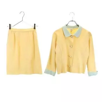 FOXEY made in Japan Skirt suit Setup 40 Yellow Women Used