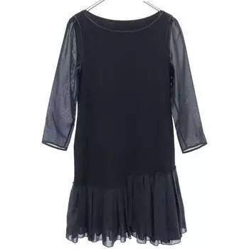 FOXEY NEW YORK made in Japan Long sleeve one piece 38 black Women Used