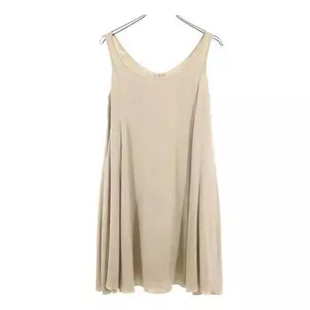 FOXEY Silk Blend No sleeve one piece 38 beige Women Used