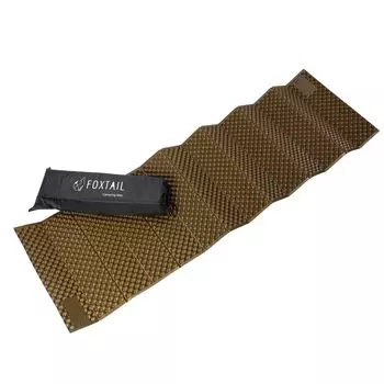 FOXTAIL Кемпинговый коврик с прочным алюминиевым покрытием, сверхлегкий спальный коврик для улицы IXPE UL с закрытыми ячейками, серебристый матовый (коричневый) коричневый