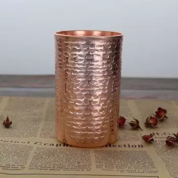 Fozan water copper water pure copper mug Handmade copper beer copper cup for powder water cup, cup, cup, cup, (big ripple)