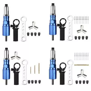 fr Электрический заклепочный пистолет, комплект адаптеров для дрели, инструмент для клепки ногтей, заклепки для пистолета для гвоздей A