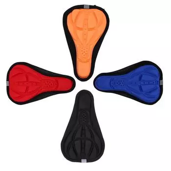 fr Outdoor 3D Soft Cycling Bicycle Silicone Bike Seat Cover Cushion чёрный