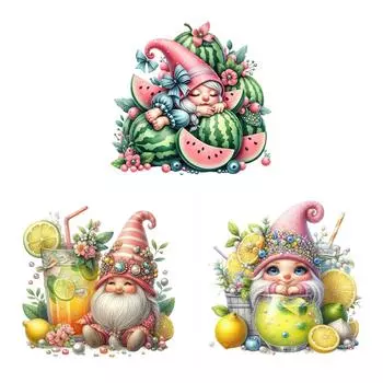 fr Полная вышивка Эко-хлопковая нить 11CT Печатный Гном Набор для вышивки крестом Искусство 1