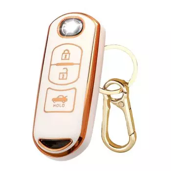 FRACTAL CREATION Чехол для ключа Mazda с карабином, ТПУ материал, чехол для ключа, совместимый с