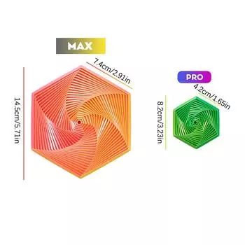 Fractal Fidget Hexagon Decompression Toys 3D Printing Desktop Anti-Stress Relief Toy Детский подарок на день рождения Геометрическая игрушка Fidget