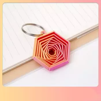 Fractal Fingertip Hexagon Toys Mini Geometric Fidget Toy 3D Printed Keychain Children Style 1