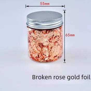 Фрагменты золотой, серебряной, медной и алюминиевой фольги для нейл-арта и декора