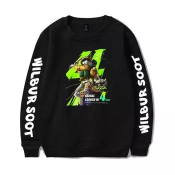 FragPunk Round Neck Sweater Men/Women Harajuku Hoodie Streetwear Sweatshirts Fashion Tops Casual Teenager Clothes XS чёрный