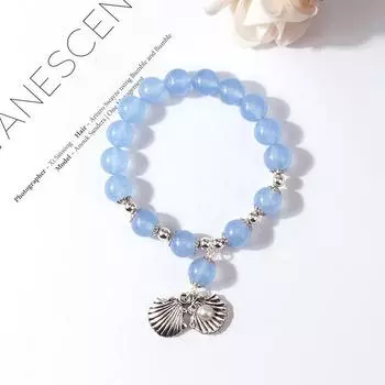 Fragrant honey sunk ashes like frost moisturizing jade small fish fairy shepherd bracelet blue mermaid tears pearl aquamarine bracelet