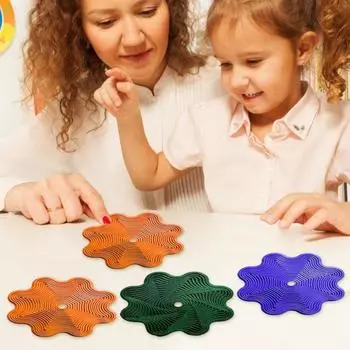 Фрактальный цветок Fidget, 3D-печать, снятие стресса, тревога, дети, взрослые, карманный размер, путешествия зелёный