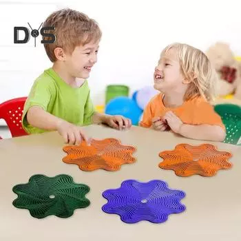 Фрактальный цветок-фиджет, напечатанный на 3D-принтере, для снятия тревожности и стресса, для детей и взрослых, карманный размер, дорожная спиральная волнистая кромка, сенсорная игрушка, инструмент для осознанной медитации зелёный