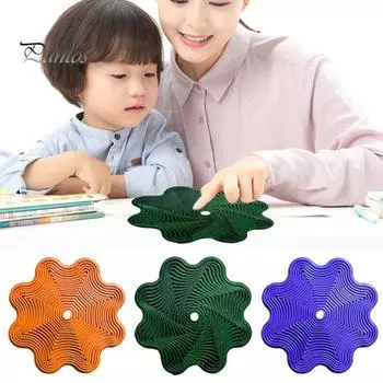 Фрактальный цветок-фиджет, напечатанный на 3D-принтере, для снятия тревожности и стресса, для детей и взрослых, карманный размер, дорожная спиральная волнистая кромка, сенсорная игрушка, инструмент для осознанной медитации зелёный