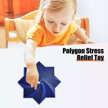 Фрактальный фиджет восьмиугольник 3D-печатный для снятия тревожности и стресса для детей и взрослых карманный размер для путешествий красочный восьмиугольный сенсорный инструмент для осознанной медитации B