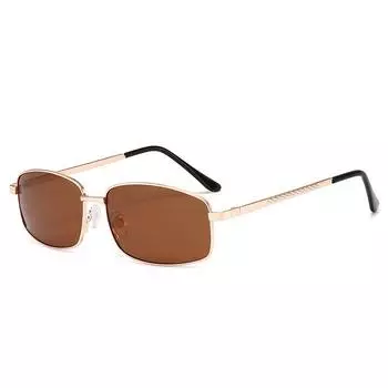 Frame Stylish Metal Lens Polarized Sunglasses Men Uv Outdoor Sun Protection StyleD