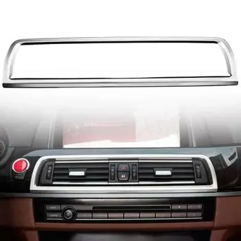 Frame Trim Cover Sticker For BMW 5 Series F10 Car Front Middle Console Air Conditioning AC Vent Frame Trim Cover Sticker серебряный
