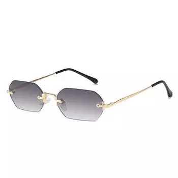 Frameless Sunglasses, International Station Polygonal Trimmed Glasses Sunglasses Women regular