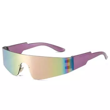 Frameless Sunglasses Women S Single-Piece Punk Sports Sunglasses Men S Frames, Colored Glasses