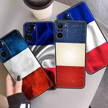 France paris flag Phone Case For Xiaomi Redmi Note 11E 11S 11 11T 10 10S 9 9T 9S 8 8T Pro Plus 5G 7 5 Black TPU Redmi Note 4X
